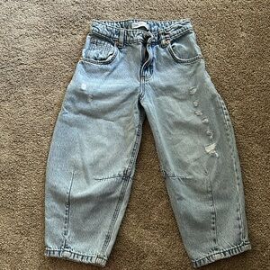 Zara barrel leg jeans size 7 kids